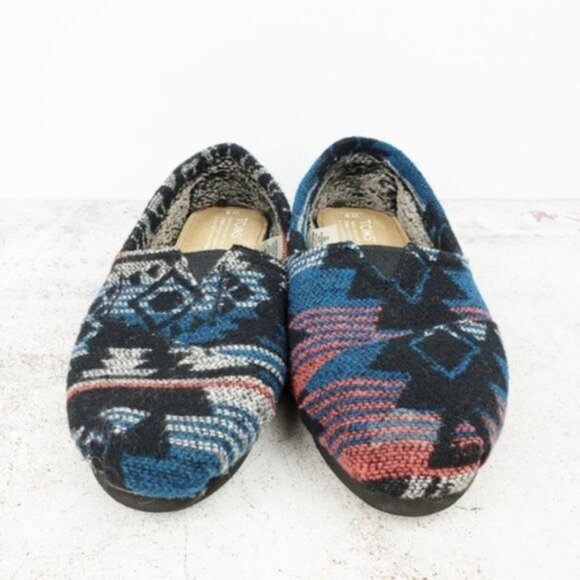 Toms Tapestry Casual Flats Western Aztec Navajo Tribal Print size 6 Soft Canvas - Picture 4 of 8